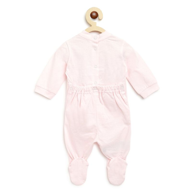 Printed Long-Sleeve Babysuit Pink image number null